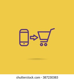 the purchase of a mobile phone icon