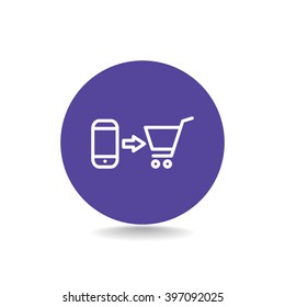 the purchase of a mobile phone icon
