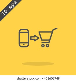 the purchase of a mobile phone icon