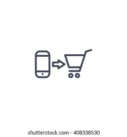 the purchase of a mobile phone icon