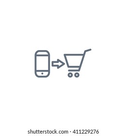 the purchase of a mobile phone icon