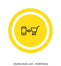 the purchase of a mobile phone icon