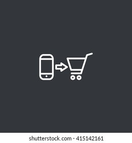 the purchase of a mobile phone icon