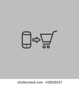 the purchase of a mobile phone icon