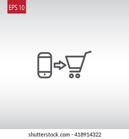 the purchase of a mobile phone icon