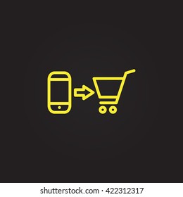 the purchase of a mobile phone icon