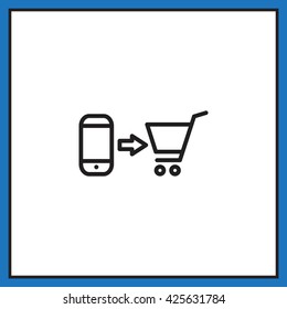 the purchase of a mobile phone icon