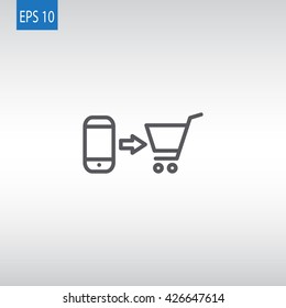 the purchase of a mobile phone icon