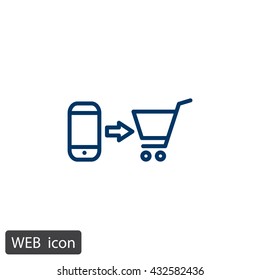 the purchase of a mobile phone icon