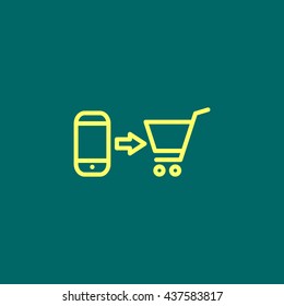 the purchase of a mobile phone icon