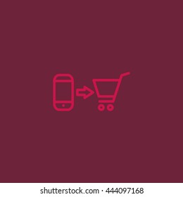 the purchase of a mobile phone icon