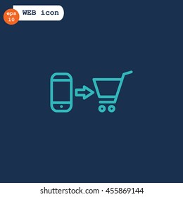 the purchase of a mobile phone icon
