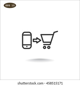 the purchase of a mobile phone icon