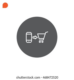 the purchase of a mobile phone icon