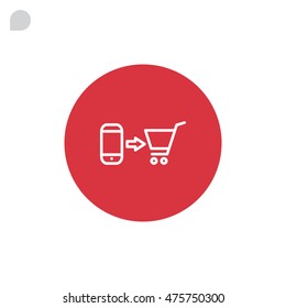 the purchase of a mobile phone icon
