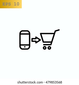 the purchase of a mobile phone icon