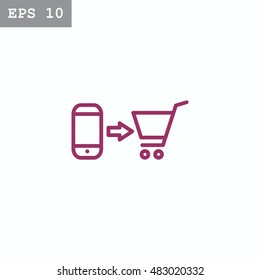 the purchase of a mobile phone icon