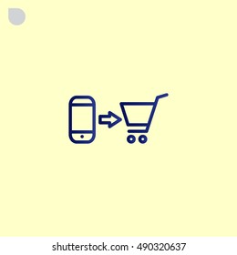 the purchase of a mobile phone icon