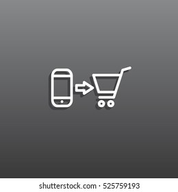 the purchase of a mobile phone icon