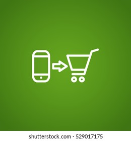 the purchase of a mobile phone icon