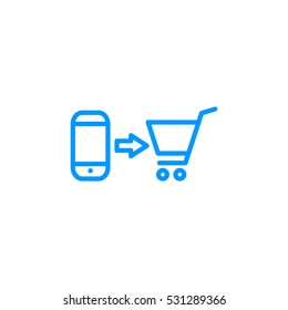 the purchase of a mobile phone icon