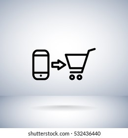 the purchase of a mobile phone icon