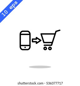 the purchase of a mobile phone icon