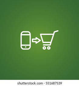 the purchase of a mobile phone icon