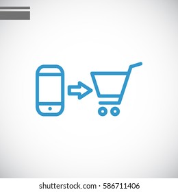 the purchase of a mobile phone icon