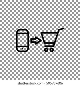 the purchase of a mobile phone icon