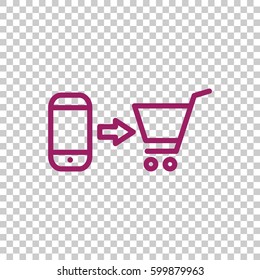 the purchase of a mobile phone icon