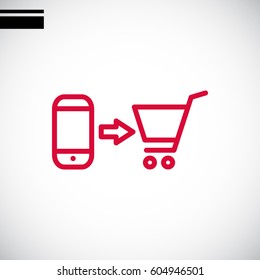 the purchase of a mobile phone icon