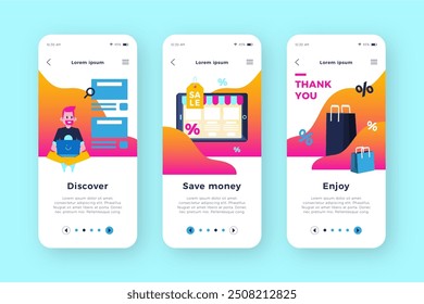 Online Onboarding App Vektor Design in eps 10 kaufen