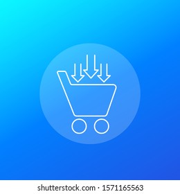 purchase order, commerce vector linear icon