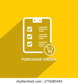 purchase order icon, Business icon vector