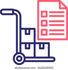 Purchase Order Icon Color Vector Illustration