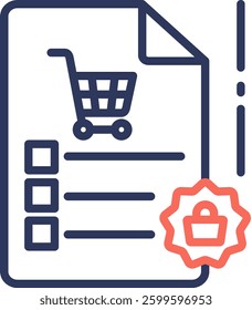 Purchase Order Icon Element For Design And Vector