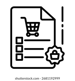 Elemento De Icono De Orden de compra Para Diseño Y Vector