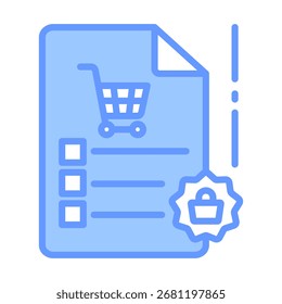 Elemento De Icono De Orden de compra Para Diseño Y Vector