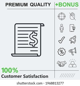Purchase order icon graphic elements for your work
