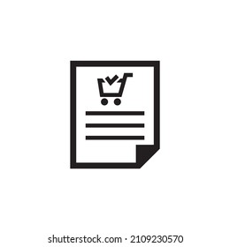 Purchase order icon isolated on white background
