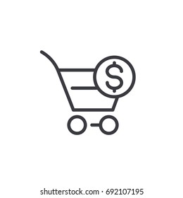 purchase order icon, linear svg