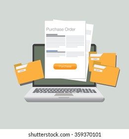 Purchase Order Illustration Flat Design