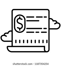 Purchase order line icon
