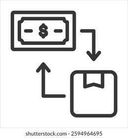 Purchase Outline Icon Vector Illustration