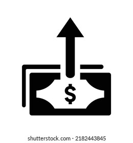 Purchase, payment icon. Black vector graphics.