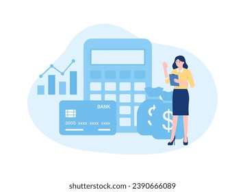  Purchase payment processing. credit card transactions  financial operations  electronic money transfers trending concept flat illustration