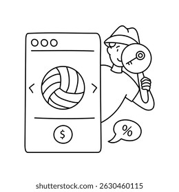 Ilustrações do outline do vetor de Proteção de Compra. Arquivo EPS 10