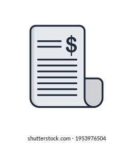 Purchase receipt delivery filled icon vector illustration design, this vector is suitable for icons, logos, illustrations, stickers, books, covers, etc.