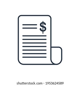 Purchase receipt delivery outline icon vector illustration design, this vector is suitable for icons, logos, illustrations, stickers, books, covers, etc.